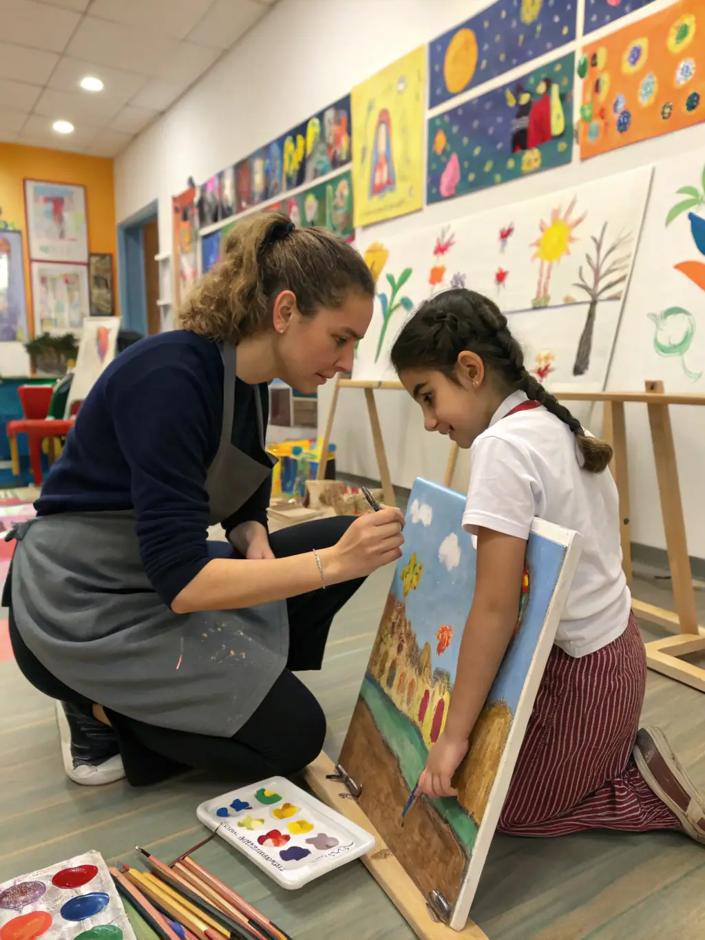 A mentor guiding a participant during a COMPAGNIE PACE training course, highlighting personalized support and professional development.